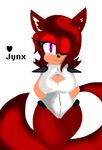  &lt;3 anthro big_breasts big_tail breasts canine clothing cute emo_hair fan_character fox hedgehog jynx_hedgefox mammal meaty_thighs one_eye_closed simple_background smile sonic_oc wide_hips wink 