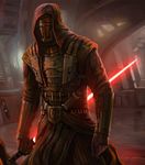  darth_revan energy_sword hood lightsaber male_focus mask solo star_wars star_wars:_knights_of_the_old_republic sword weapon 