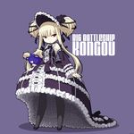  alternate_costume aoki_hagane_no_arpeggio blonde_hair dress frilled_dress frills gothic_lolita kamo_3 kongou_(aoki_hagane_no_arpeggio) lolita_fashion long_hair md5_mismatch pantyhose petticoat red_eyes short_hair_with_long_locks standing stuffed_animal stuffed_toy teddy_bear twintails yotarou_(aoki_hagane_no_arpeggio) 