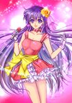  2016 bad_id bad_pixiv_id bishoujo_senshi_sailor_moon breasts choker cleavage dated dress earrings flower frilled_dress frills gloves hair_flower hair_ornament happy_birthday hino_rei idol jewelry long_hair medium_breasts microphone open_mouth purple_eyes purple_hair red_dress ribbon short_dress smile solo sparkle tsukasaki_ryouko very_long_hair white_gloves 