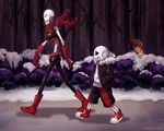  2016 animated_skeleton bone flowey_the_flower foxvulpine human male mammal papyrus_(undertale) plant protagonist_(undertale) sans_(undertale) skeleton undead underfell undertale video_games 