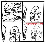  animated_skeleton bone clothed clothing comic food gloves happy hoodie male papyrus_(undertale) pasta rigamo12 sad sans_(undertale) scarf skeleton skull smile spaghetti text undead undertale video_games 