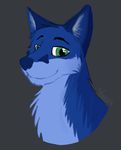  blue_fur canine crusierpl feral fox fur green_eyes headshot_portrait hushed_fox looking_at_viewer male mammal portrait 