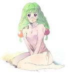  1girl braid breasts glasses green_hair long_hair open_mouth philia_felice purple_eyes tales_of_(series) tales_of_destiny 