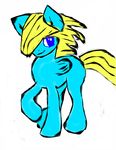 blonde_hair blue_eyes blue_fur decade4ever1 equine fur hair horse jeniac mammal my_little_pony pony smirk wings 