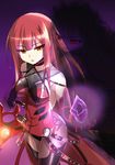  alice360 black_legwear breasts cape cleavage crimson_avenger_(elsword) crystal dual_persona elbow_gloves elesis_(elsword) elsword gloves highres holding hug leotard long_hair medium_breasts multiple_girls pantyhose red_eyes red_hair red_leotard smile sword thighhighs very_long_hair waist_cape weapon yellow_eyes 