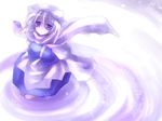  asahina highres kneeling letty_whiterock purple_eyes snowflakes solo touhou wallpaper white_hair 
