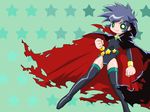  artist_request boots cape cloak matsubara_kaoru powered_buttercup powerpuff_girls_z shiny solo spandex thighhighs wallpaper 