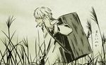  artist_request cigarette ginko hair_over_one_eye male_focus mushishi smoking solo wallpaper 