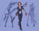  ass breasts cleavage cosplay final_fantasy final_fantasy_vii final_fantasy_x final_fantasy_x-2 formal gun long_sleeves md5_mismatch medium_breasts minh_do multiple_girls necktie paine_(ff10) pant_suit rikku suit sword turks turks_(costume) wallpaper weapon yuna_(ff10) 