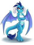  2016 ambris anthro clothing crossed_arms dragon female friendship_is_magic hi_res horn looking_at_viewer my_little_pony panties princess_ember_(mlp) red_eyes scalie simple_background solo underwear white_background wings 