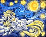  2016 absurd_res derpy_hooves_(mlp) eating equine female food friendship_is_magic hi_res jadedjynx mammal muffin my_little_pony pegasus solo the_starry_night wings 