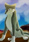  2016 aleu balto_(film) canine dog female feral fur leashless_(artist) mammal outside sky water waterfall wolf 