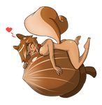  &lt;3 animal_humanoid big_breasts breast_squish breasts brown_hair butt carnivate eyes_closed female hair humanoid nipples nude smile solo squirrel_humanoid tongue tongue_out 