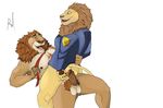  disney feline lion lionheart male male/male mammal rulion zootopia 