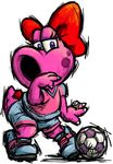  alpha_channel ambiguous_gender anthro ball birdo claws clothed clothing crouching diamond_(gem) dinosaur eyelashes footwear fully_clothed gem girly hair_bow hair_ribbon half-closed_eyes invalid_tag jewelry looking_at_viewer mario_bros nintendo official_art open_mouth pink_skin purple_eyes ribbons ring scalie shirt shoes shorts soccer soccer_ball soccer_uniform sport spots spread_legs spreading standing thick_tail uniform unknown_artist video_games 