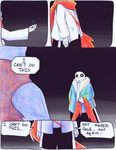  aftertale animated_skeleton blood bone clothed clothing comic dialogue english_text geno_sans_(aftertale)_(character) loverofpiggies male mammal not_furry sans_(undertale) scarf skeleton text undead undertale video_games wounded 