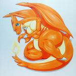  025aki breasts charizard claws dragon female feral fire hi_res looking_at_viewer mega_charizard mega_charizard_y mega_evolution nintendo nude open_mouth pok&eacute;mon solo video_games wings 
