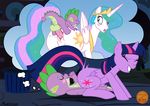  2016 anus balls dragon dream equine erection female feral friendship_is_magic horn male mammal my_little_pony penetration penis princess_celestia_(mlp) pussy sex sleeping spike_(mlp) twilight_sparkle_(mlp) vaginal vaginal_penetration winged_unicorn wings zeta_r-02 