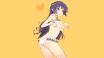  ass bikini blush breasts gokou_ruri long_hair ore_no_imouto_ga_konna_ni_kawaii_wake_ga_nai purple_eyes purple_hair ruiten swimsuit underboob yellow 