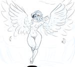  animal_humanoid avian avian_humanoid breasts eltonel female humanoid looking_at_viewer medli nintendo pointy_ears pubes pussy rito small_breasts solo the_legend_of_zelda video_games wide_hips wings 