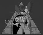  2015 anthro areola big_breasts breasts canine clothed clothing disney erect_nipples female goof_troop joelasko mammal mature_female mummy nipples peg_pete skimpy solo undead under_boob 