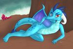  2016 anthro blush cute digital_media_(artwork) dragon female friendship_is_magic hi_res horn looking_at_viewer my_little_pony princess_ember_(mlp) red_eyes scalie solo wings zekromlover 