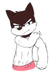  canine clothing dog doggo flexing male mammal muscular oob undertale video_games 