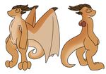  2016 aliasing anthro barefoot dragon female horn kobold model_sheet nude pussy reptile scalie solo trout_(artist) wings 