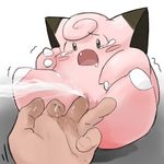  blush clefairy drooling female feral fingering human interspecies lying mammal nintendo on_back open_mouth orgasm pok&eacute;mon pok&eacute;philia pussy pussy_ejaculation pussy_juice saliva simple_background solo_focus spread_legs spreading tears vaginal vaginal_fingering video_games white_background ヨウジョモドキ 