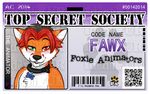  black_hair blush canine collar collar_tag fawx fox fur gothicsiamese hair heterochromia id_card mammal multicolored_fur multicolored_hair orange_fur red_hair saliva solo two_tone_fur two_tone_hair white_fur 