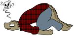  2016 anthro clothed clothing flannel lizard male plaid reptile scalie solo tired trout_(artist) trout_(character) 
