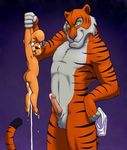  anthro armpits balls bear butt clothing cub cum cum_drip cum_inside disney dripping duo edit erection excessive fear feline female macro male mammal molly_cunningham panties penis shere_khan shopped talespin tiger underwear unknown_artist young 