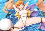  bdsm blush bondage bound breasts green_eyes janong kasumi_(pokemon) multiple_boys nipples npc_trainer one-piece_swimsuit orange_hair pokemon pool pussy see-through side_ponytail solo_focus spread_legs starmie swimmer_(pokemon) swimsuit uncensored wet 