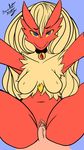  anthro blaziken blue_background female first_person_view human human_on_anthro interspecies male_pov mammal nintendo pok&eacute;mon pussy sex simple_background smile solo_focus somewhatsketchy spread_legs spreading vaginal video_games 