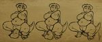  agro_antirrhopus anal anal_penetration anthro breasts charlene_sinclair dildo dinosaur dinosaurs_(series) female nipples penetration pussy pussy_juice sex_toy slightly_chubby vaginal 