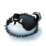  2016 black_nose canine cute digital_media_(artwork) dog fluffy fur hat husky mammal multicolored_fur poof ratte simple_background smile solo thehuskyk9 top_hat two_tone_fur white_background yellow_eyes 