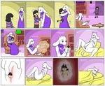 anthro blush book boss_monster breasts caprine clothed clothing comic duo english_text female fingering fur goat hair horn human internal livinlovindude male male/female mammal micro nude open_mouth penetration protagonist_(undertale) pussy pussy_juice red_eyes shrinking size_difference text toriel unbirthing undertale vaginal vaginal_penetration video_games vore white_fur 