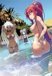  ass bikini full_metal_daemon_muramasa garter namaniku_atk ootori_kanae pointy_ears sansei_muramasa school_swimsuit swimsuits underboob wet 