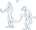  2016 age_difference animal_genitalia anthro balls cetacean cub dolphin duo feline fur hair humanoid_penis lion male mammal mane marine mohawk morenatsu nude open_mouth penis shower shower_room size_difference sketch soap soutarou_(morenatsu) standing video_games water weaselgrease wet young zoop 
