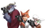  2016 canine caprine chief_bogo dawn_bellwether disney duo female fox fur male mammal nick_wilde sheep zootopia 杯具螺旋丸 