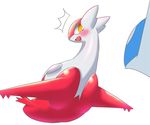  ambiguous_gender blue_feathers dragon duo eruku feathers feral latias latios legendary_pok&eacute;mon nintendo open_mouth pok&eacute;mon red_feathers simple_background suggestive surprise tears video_games white_background white_feathers yellow_eyes 