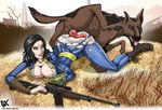  after_ex anus balls bestiality big_breasts breast_squish breasts butt canine clothing cum cum_on_butt cum_on_leg dog dogmeat duo erection fallout female female_on_feral feral genex gun human human_on_feral interspecies male male/female mammal nipples nora_(fallout_4) penis ranged_weapon rifle torn_clothing video_games weapon 