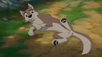  2016 aleu animal_genitalia balto_(film) butt canine female feral fur looking_at_viewer mammal open_mouth pussy smile solo spread_legs spreading teeth the_giant_hamster wolf 