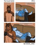  bulge canine clothing colonel_klink comic dog equine horse husky jay male male/male mammal rockstar sleeping underwear 