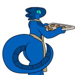  2016 anthro apron butt clothed clothing cookie female flat_chested food kobold lolori reptile scalie smile solo trout_(artist) 