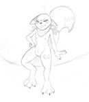  anthro digimon female nude nyar renamon sketch solo upset young 