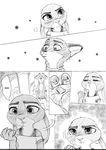  2016 canine comic disney duo female fox fur judy_hopps lagomorph male mammal nick_wilde rabbit rem289 zootopia 