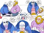  asgore_dreemurr averygayskeleton dialogue fellatio huge_penis male male/male oral penis precum sans_(undertale) sex undertale video_games 