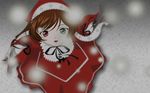  christmas dress heterochromia long_sleeves rozen_maiden snow snowing solo suiseiseki third-party_edit wallpaper 